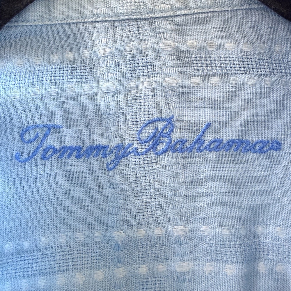 Tommy Bahama 100% Linen Long Sleeve Button Down Shirt Light Blue Size XXL - Picture 6 of 12